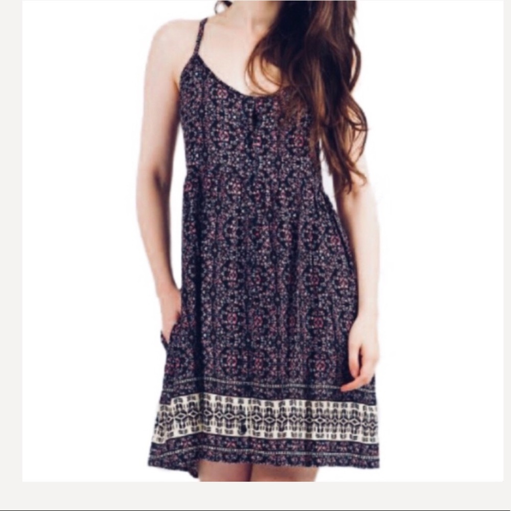 Papillon Floral A-Line Sleeveless Mini Dress Medium